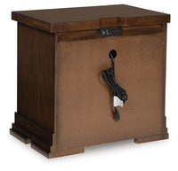 Taffenbrook - Medium Brown - Three Drawer Night Stand - Tony's Home Furnishings