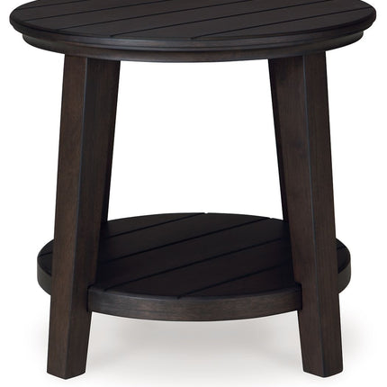 Celamar - Dark Brown - Round End Table Signature Design by Ashley® 