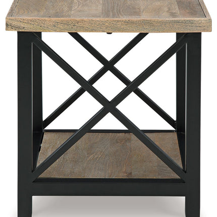 Bristenfort - Brown / Black - Rectangular End Table Signature Design by Ashley® 