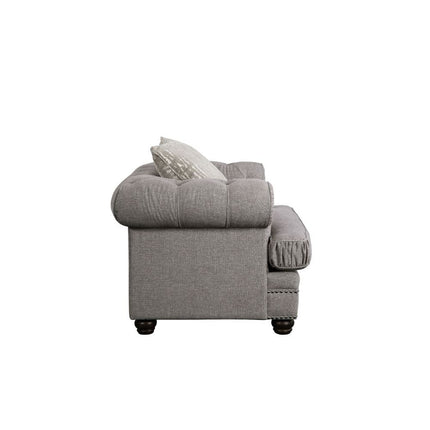 Gardenia - Chair - Gray Fabric ACME 