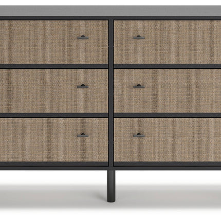 Charlang - Black / Gray - Six Drawer Dresser Signature Design by Ashley® 