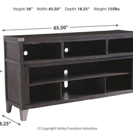 Todoe - Gray - LG TV Stand W/Fireplace Option Ashley Furniture 