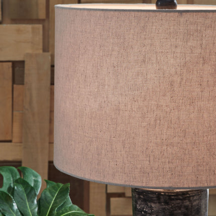 Kerbert - Distressed Black - Terracotta Table Lamp Signature Design by Ashley® 