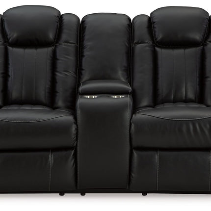 Caveman Den - Midnight - Power Reclining Loveseat With Console/ Adj Hdrst Signature Design by Ashley® 