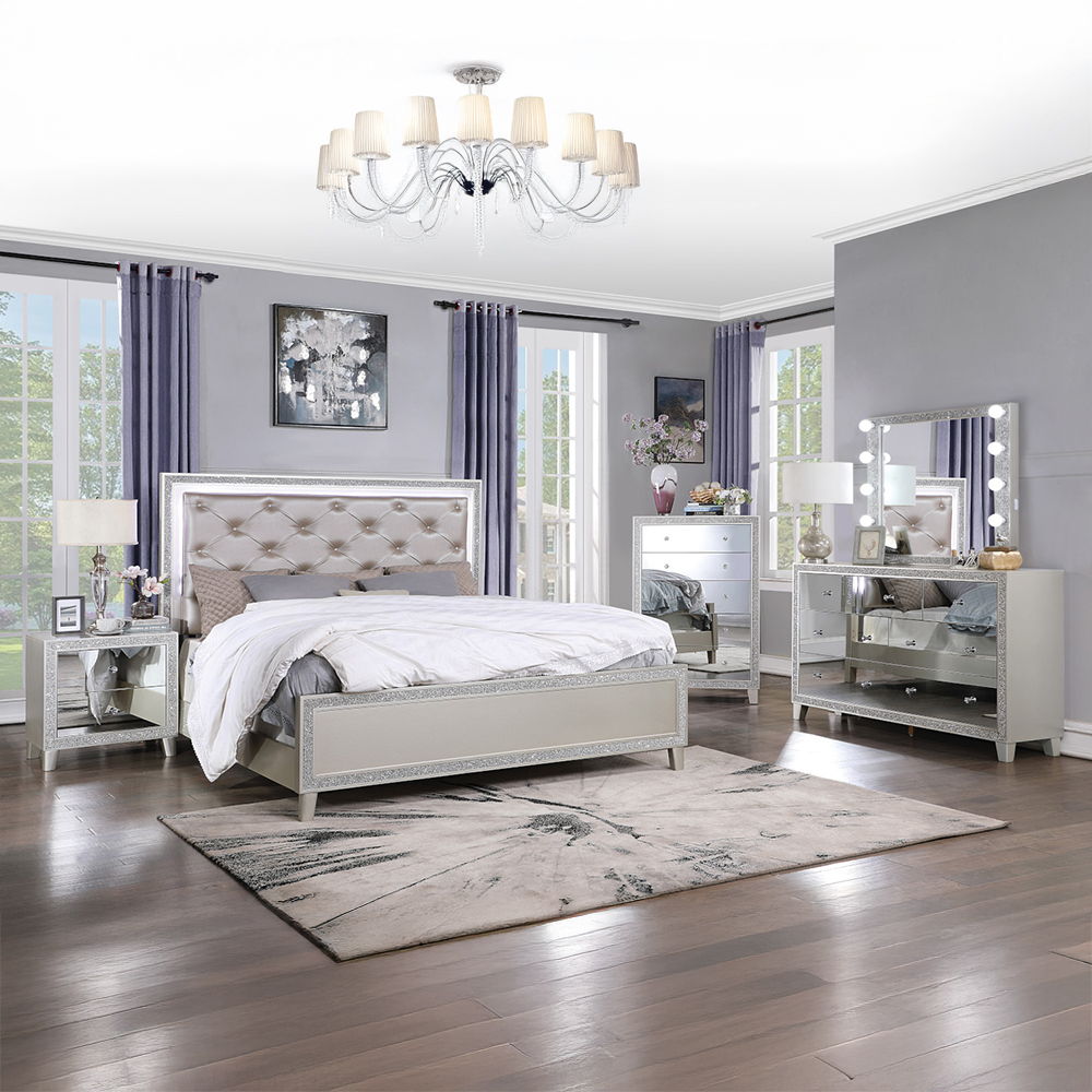 Sliverfluff - Chest - Mirrored & Champagne Finish - Tony's Home Furnishings