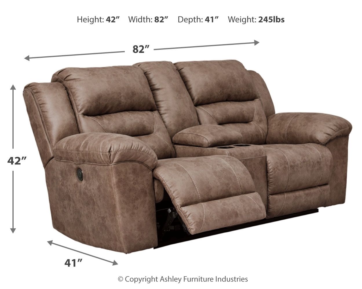 Stoneland - Power Reclining Loveseat Ashley Furniture 