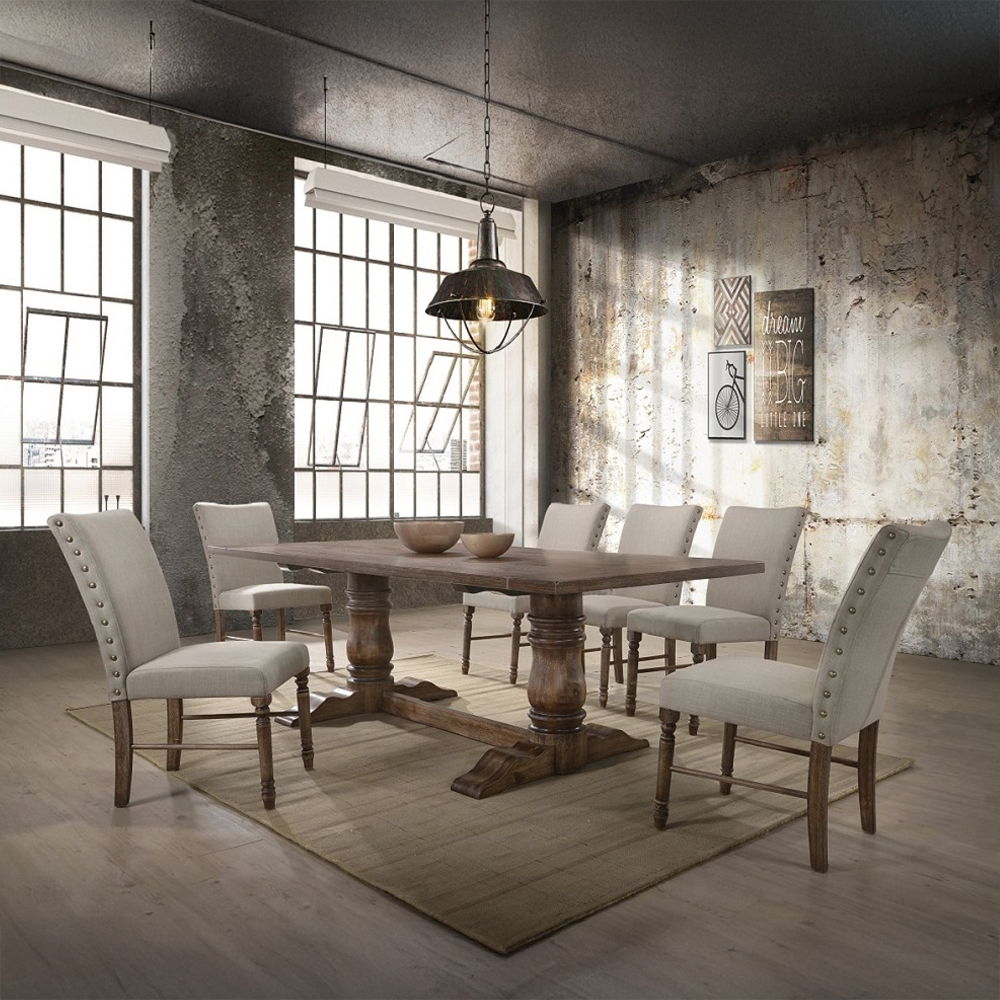 Leventis - Dining Table - Weathered Oak ACME 