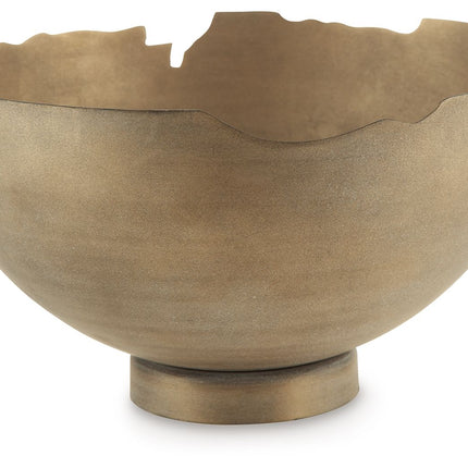 Maura - Antique Gold Finish - Bowl Signature Design by Ashley® 