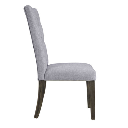 Merel - Side Chair (Set of 2) - Gray Linen & Gray Oak ACME 