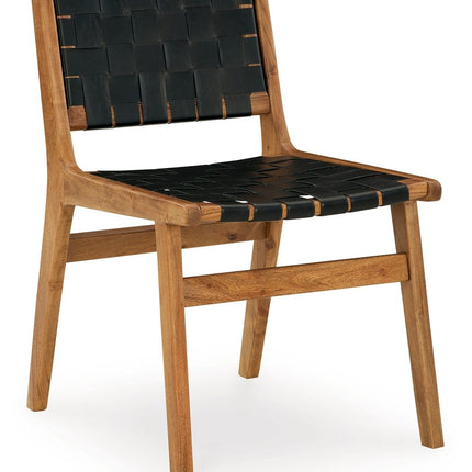 Fortmaine - Brown / Black - Dining Room Side Chair (Set of 2) Signature Design by Ashley® 