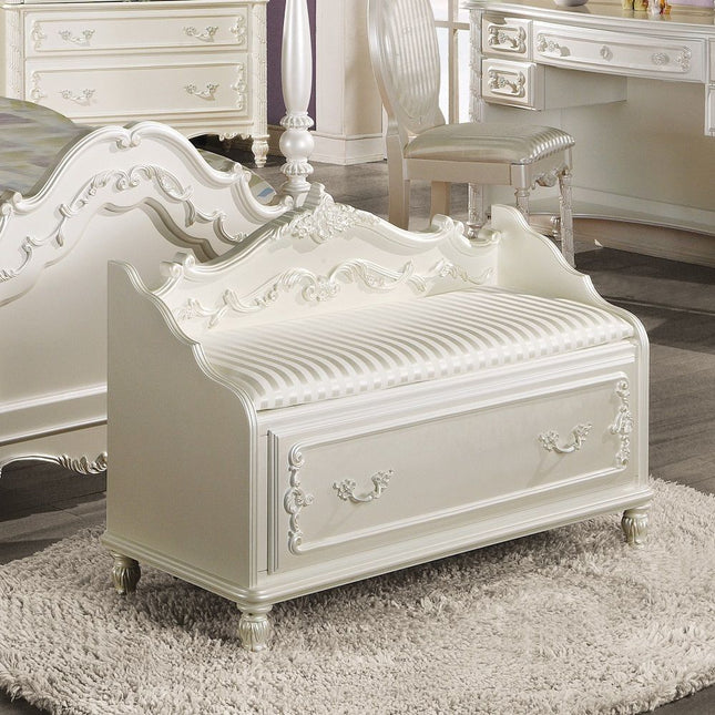 Pearl - Bench With Storage - Pearl White - Tony's Home Furnishings