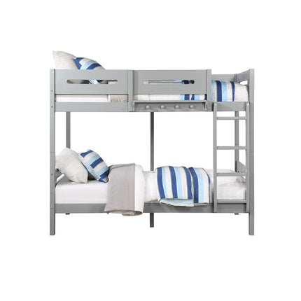 Edah - Twin Over Twin Bunk Bed - Gray ACME 