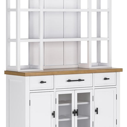 Ashbryn - White / Natural - Dining Server And Hutch Signature Design by Ashley® 