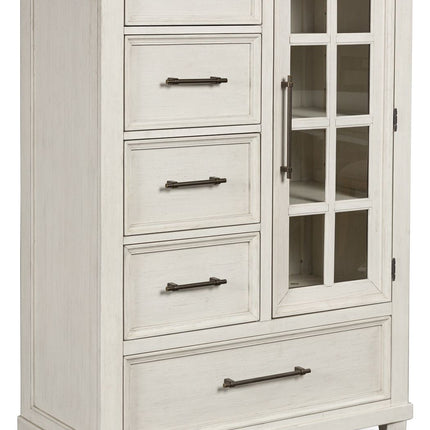 Shaybrock - Antique White / Brown - Door Chest - Tony's Home Furnishings