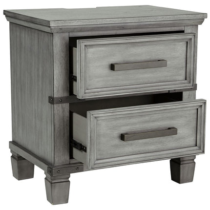 Russelyn - Gray - Two Drawer Night Stand Signature Design by Ashley® 