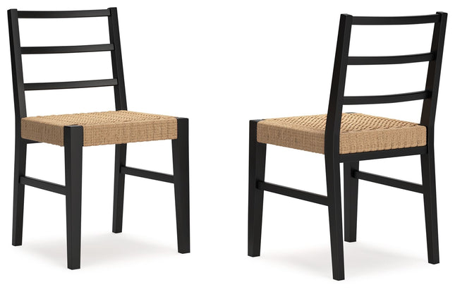 Isanti - Light Brown / Black - Dining Room Side Chair (Set of 2) Millennium® by Ashley 