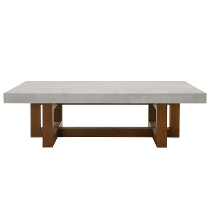 Keven - Coffee Table - Faux Concrete Top & Walnut  Finish ACME 