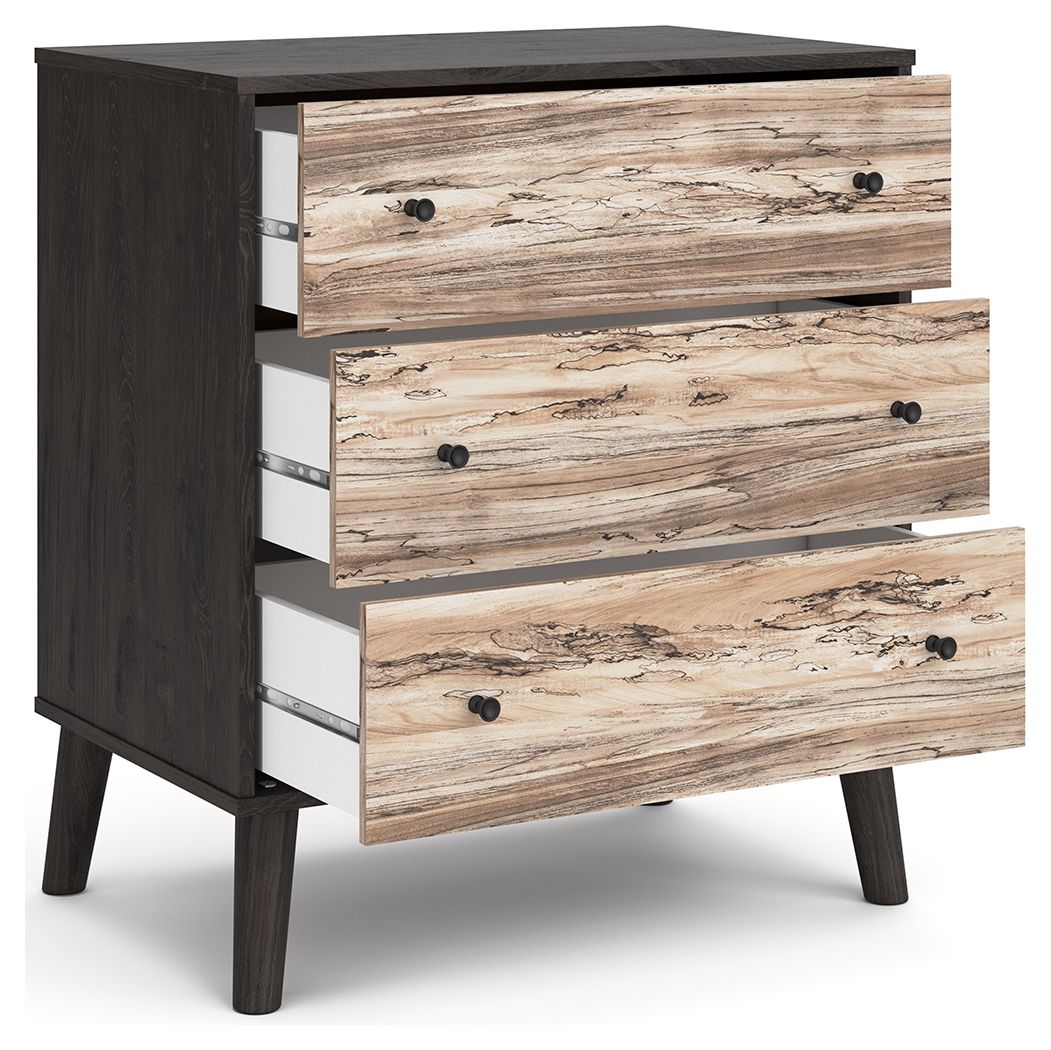 Lannover - Brown / Beige - Three Drawer Chest - Tony's Home Furnishings