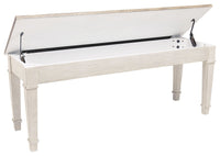 Skempton - White - Storage Bench Signature Design by Ashley® 