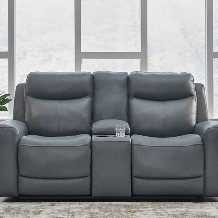 Mindanao - Power Reclining Loveseat With Console /Adj Hdrst Signature Design by Ashley® 