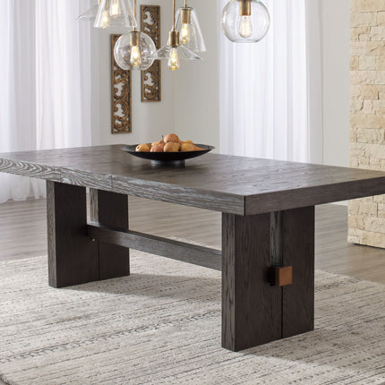 Burkhaus - Dark Brown - Rectangular Dining Room Extension Table Signature Design by Ashley® 