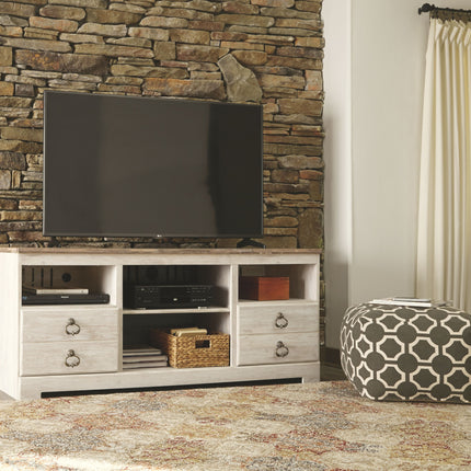 Willowton - TV Stand With Fireplace Option Ashley Furniture 