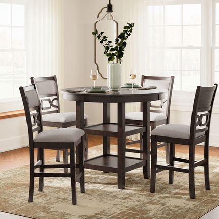 Langwest - Brown - Dining Room Counter Table Set (Set of 5) Signature Design by Ashley® 