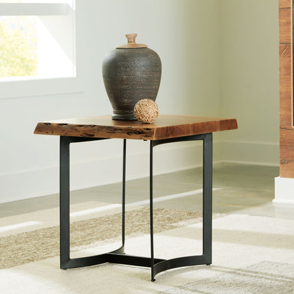 Fortmaine - Brown / Black - Rectangular End Table Signature Design by Ashley® 