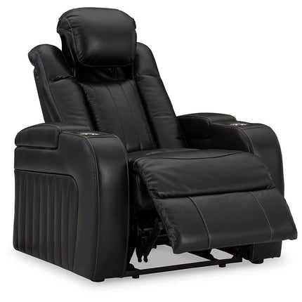 Caveman Den - Midnight - Power Recliner/ Adj Headrest Signature Design by Ashley® 