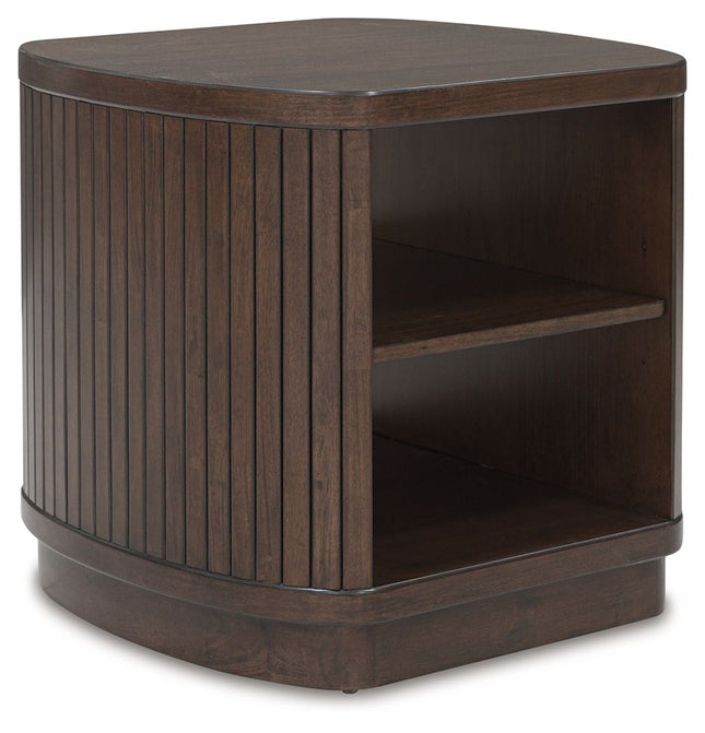 Korestone - Dark Brown - Square End Table Signature Design by Ashley® 