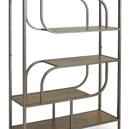 Jaddon - Brown / Antique Silver - Bookcase - Tony's Home Furnishings