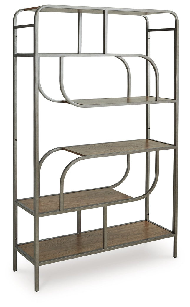 Jaddon - Brown / Antique Silver - Bookcase - Tony's Home Furnishings