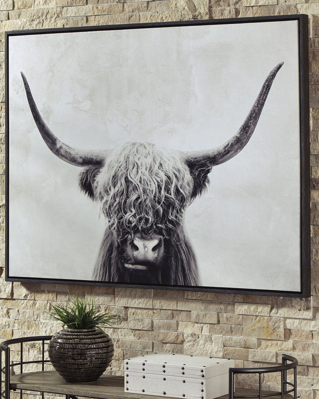 Pancho - Black / White - Wall Art Ashley Furniture 