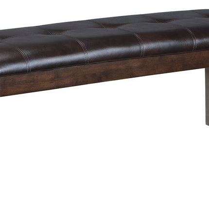 Haddigan - Dark Brown - Large Uph Dining Room Bench Ashley Furniture 