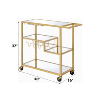 Adamsen - Serving Cart - Champagne & Mirror ACME 
