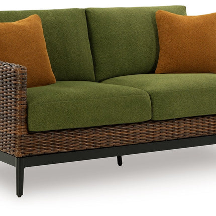 Horizon Hall - Brown / Green - Loveseat With Cushion Signature Design by Ashley® 