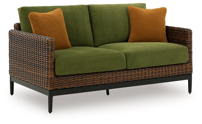 Horizon Hall - Brown / Green - Loveseat With Cushion Signature Design by Ashley® 