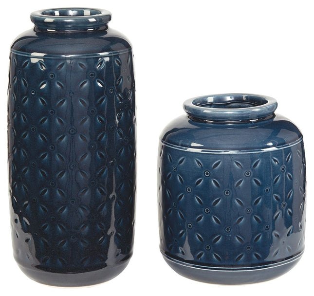 Marenda - Navy Blue - Vase Set (Set of 2) Ashley Furniture 