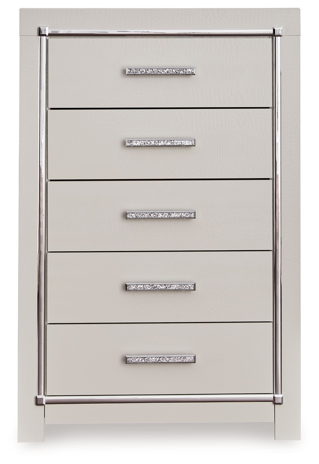 Zyniden - Silver - Five Drawer Chest Signature Design by Ashley® 