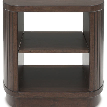 Korestone - Dark Brown - Square End Table Signature Design by Ashley® 