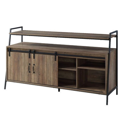 Rashawn TV Stand - Rustic Oak & Black Finish ACME 