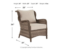 Thumbnail for Clear Ridge - Light Brown - Lounge Chair W/Cushion (Set of 2) Signature Design by Ashley® 
