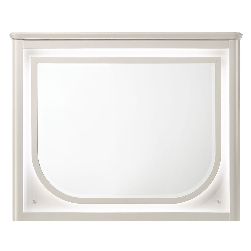 Laveda - Mirror With LED - Pearl White Finish - Tony's Home Furnishings