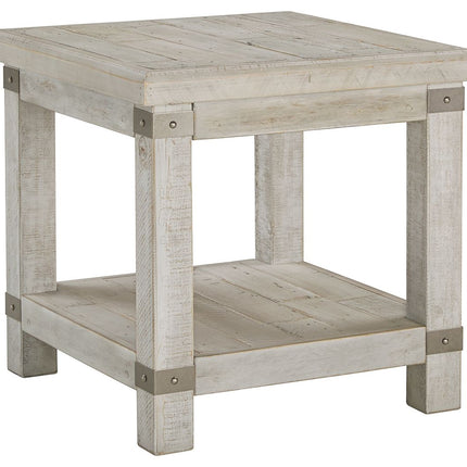 Carynhurst - White Wash Gray - Rectangular End Table Ashley Furniture 