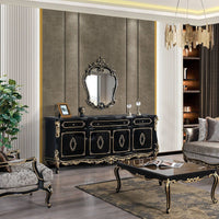 Betria - Mirror - Gold & Black - Tony's Home Furnishings