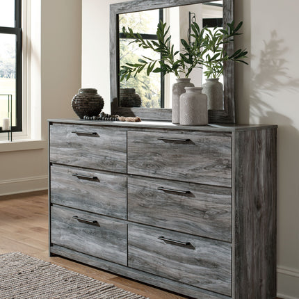 Baystorm - Gray - Dresser, Dark Gray Mirror Signature Design by Ashley® 