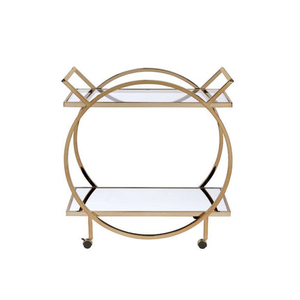 Traverse - Serving Cart - Champagne & Mirrored ACME 