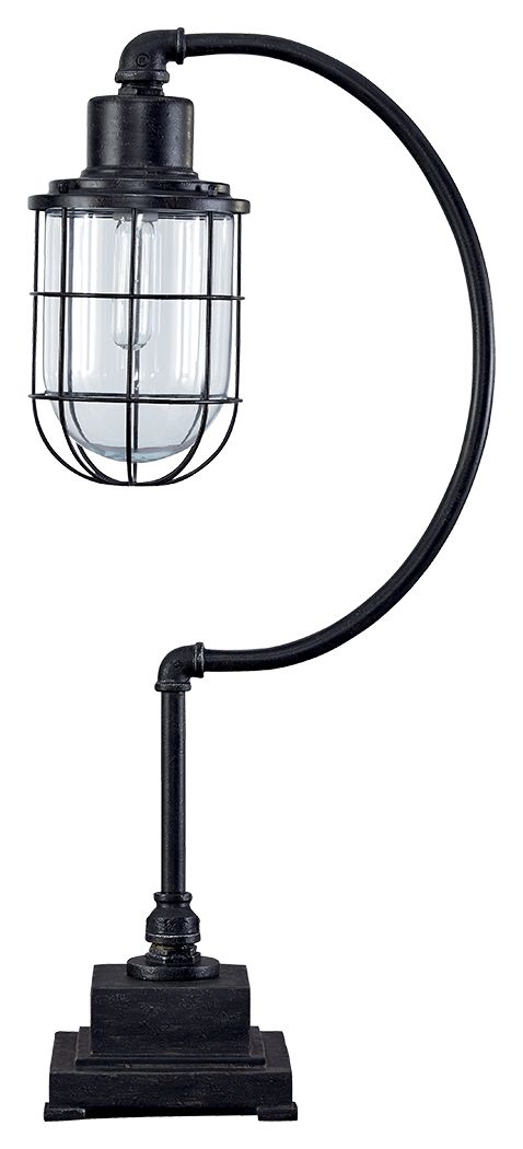 Jae - Antique Black - Metal Desk Lamp Ashley Furniture 