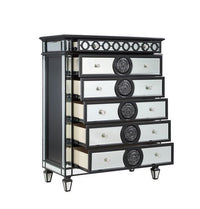 Varian II - Chest - Black Velvet & Black & Sliver Finish ACME 