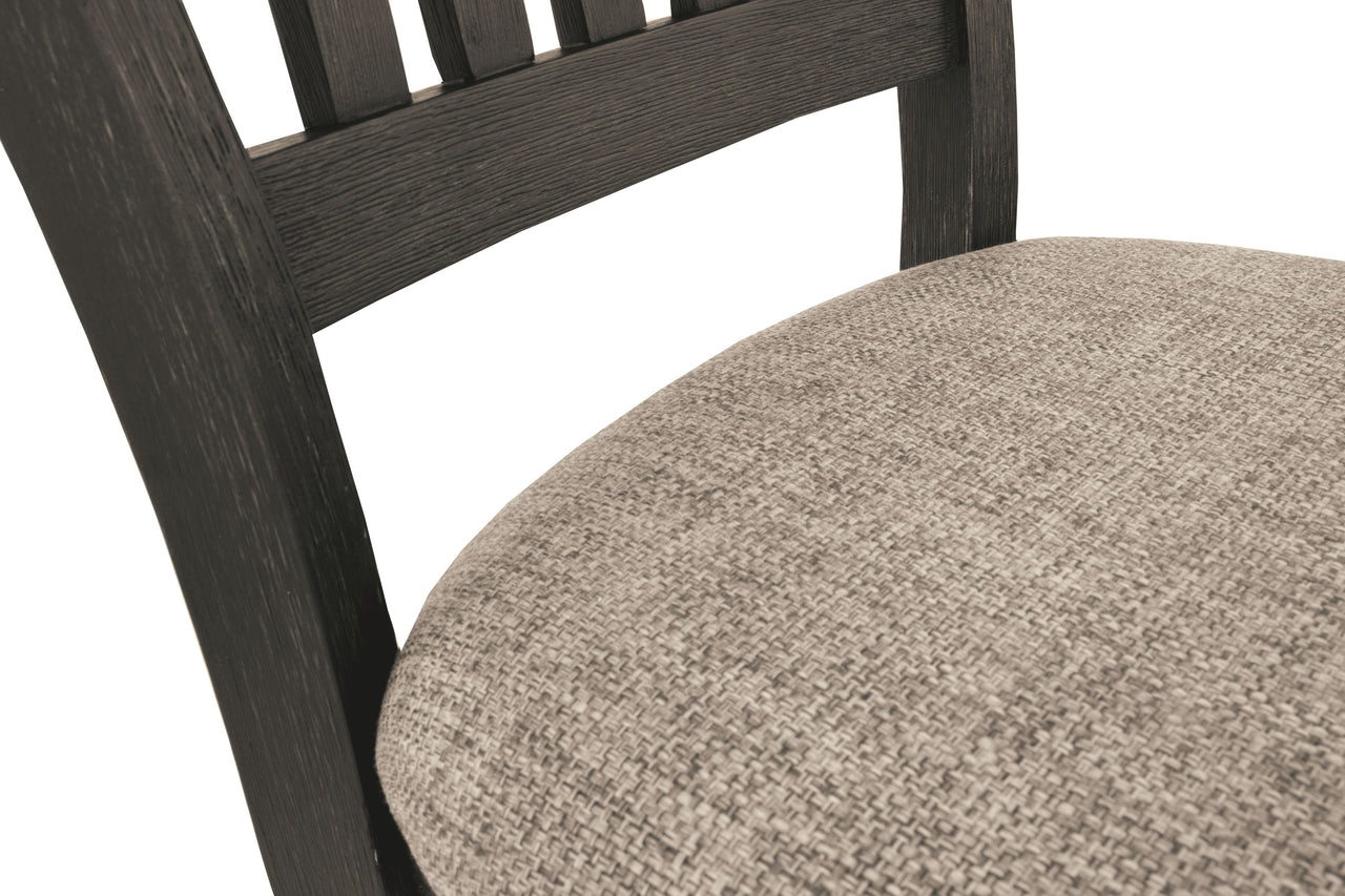 Tyler - Black / Grayish Brown - Dining Uph Side Chair (Set of 2) - Slatback - Tony's Home Furnishings